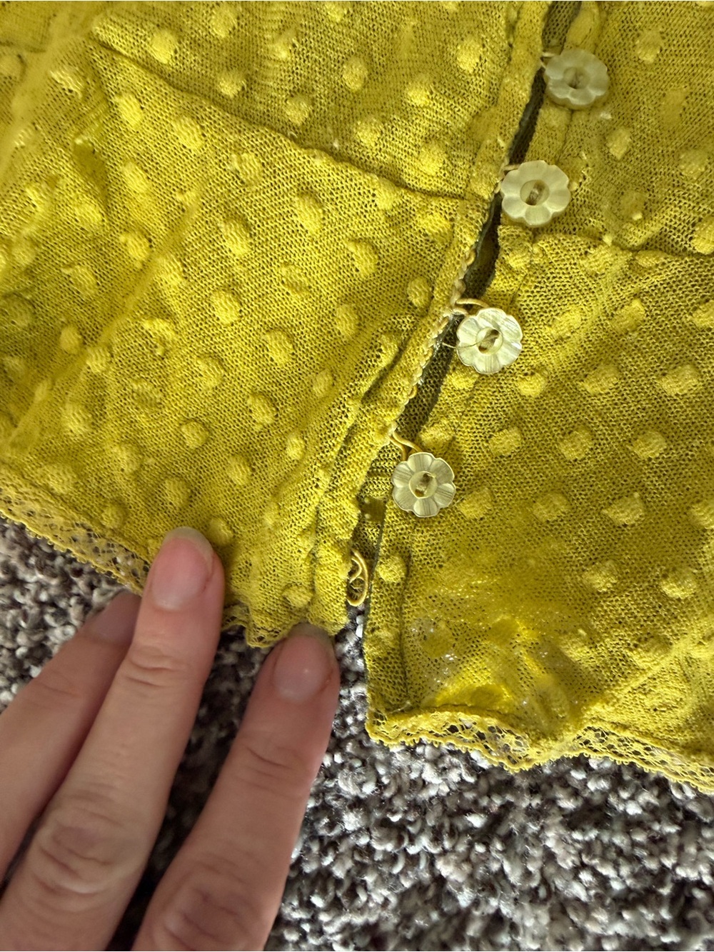 Vintage Betsey Johnson New York Polka Dot Skirt & Chartreuse Top Set SM/4 - Picture 9 of 10